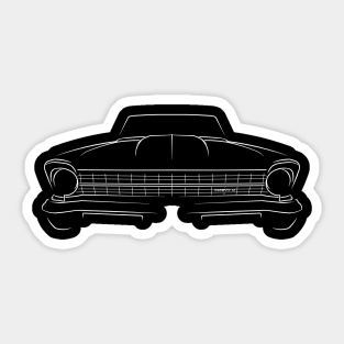 1967 Chevy II Nova - front stencil, white Sticker